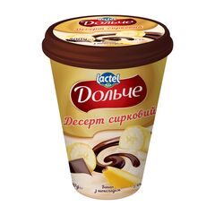 Desert de branza Cu banane si ciocolata 3.4%, 400g ДОЛЬЧЕ