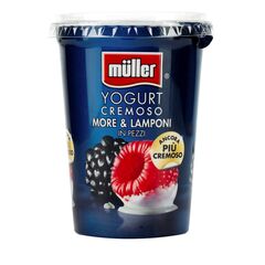 Iaurt cu mure si zmeura 500g MULLER