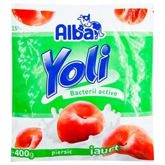 Iaurt de băut cu piersici, 2.5%, 400 g YOLI