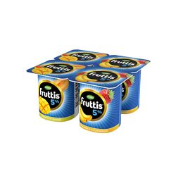 Iaurt Cu banane/mango/pepene galben 5%, 115g FRUTTIS