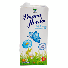 Lapte UHT 1.5%, t/p 1l POIANA FLORILOR