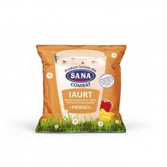 Iaurt de băut degresat cu Piersici, 0%, 500g SANA