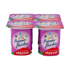 Iaurt cu capsuni 100g POIANA FLORILOR
