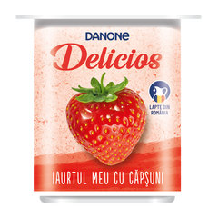 Iaurt capsuna 125g DANONE DELICIOS
