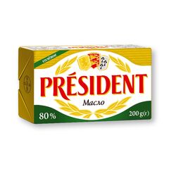 Unt din  smantana dulce cu sare 80%  200g PRESIDENT