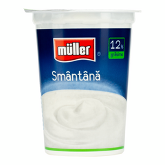 Smantana 12%, pahar 375g MULLER