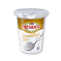 Smantana  25% Pahar 350g PRESIDENT