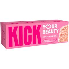 Batonas de nuca de cocos cu capsuni, colagen si vitaminele A, D, E, K 38g KICK