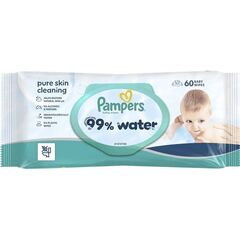 PAMPERS Servetele umede Water 60buc