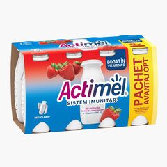 ACTIMEL Iaurt de baut capsuni 8*100g