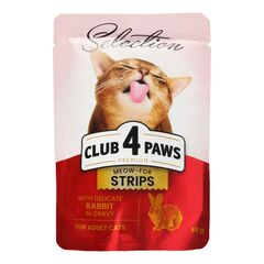 CLUB 4 PAWS Hrana pentru pisici adulte cu iepure in sos 85g