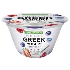 EVROFARMA Iaurt grecesc 0%, capsuni 150g
