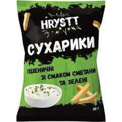 HRYSTT Pesmeti din griu cu smintina si verdeata 90g
