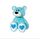 Jucarie moale Ursul Andry albastru h=45cm STIP