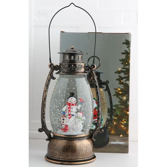 Фонарь музыкальный, декоративный  с подсветкой Новогодний 22см