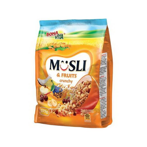 Мюсли Crunchy с фруктами 375g BONA VITA