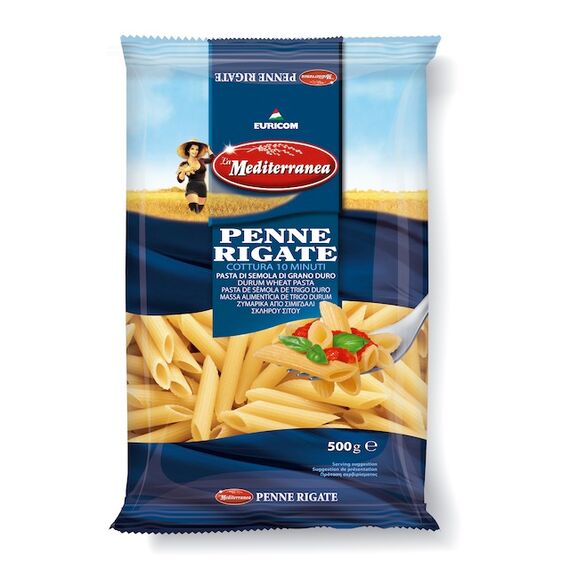 Paste fainoase Penne rigate 500g LA MEDITERRANEA