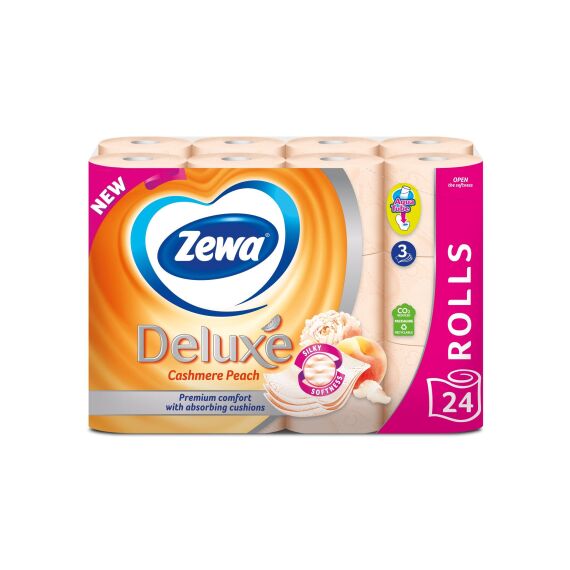 Deluxe Туалетная бумага Персик 24шт ZEWA