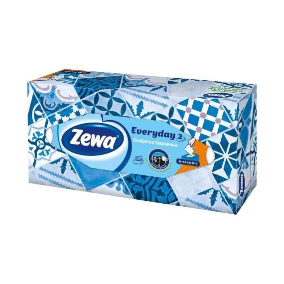 Косметические салфетки в кор 100шт ZEWA