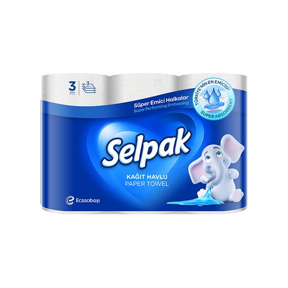 Полотенца кух. 3сл.3шт SELPAK