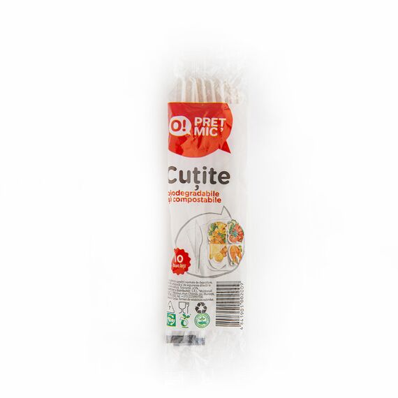 Cutite biodegradabile-compostabile 10buc O! PRET MIC MIC