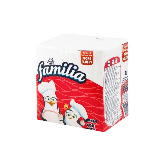 Салфетки бум.Plus 1сл.100шт FAMILIA