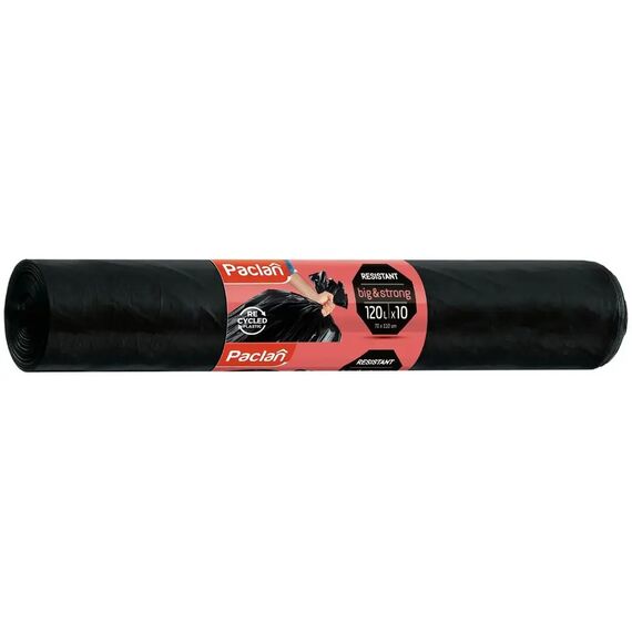 Мешки для муссора 120л 10шт  70*110см PACLAN