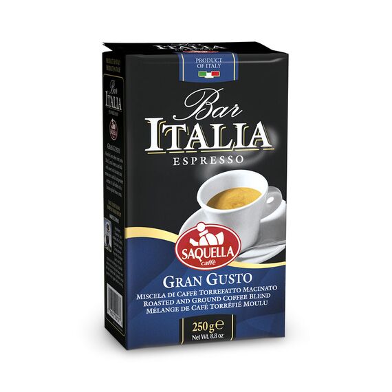 BAR ITALIA Cafea macinata Grangusto 250g SAQUELLA