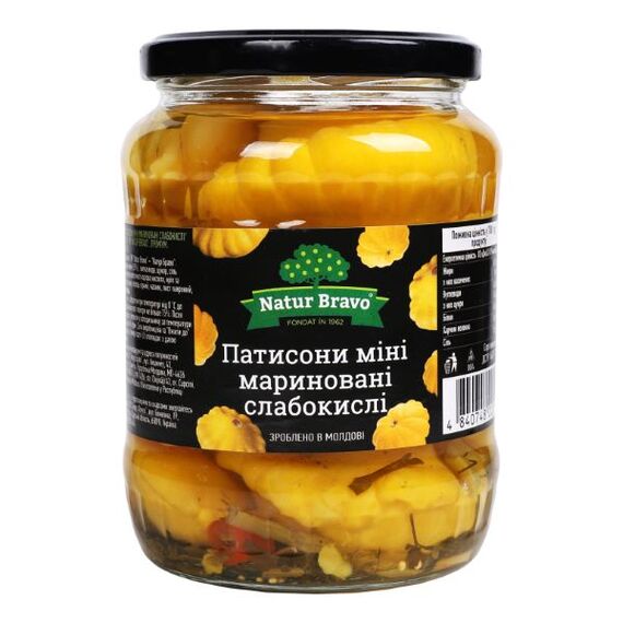 Patisoni marinate 720ml b/s NATUR BRAVO