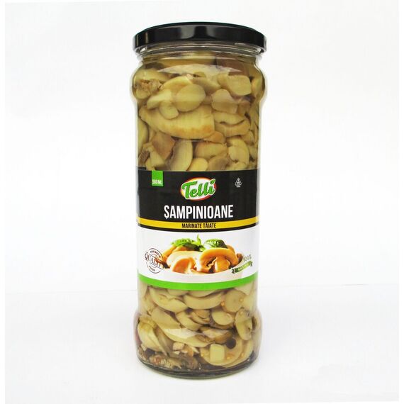 Sampinioane marinate feliate 530g TELLI