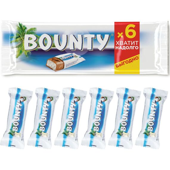 Baton de ciocolată multipack 6x27.5g BOUNTY