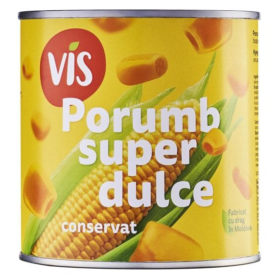 Porumb super dulce conservat 400g cut. VIS