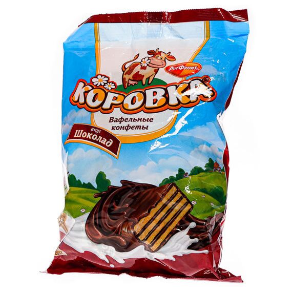 Bomboane din vafe cu ciocolata 250g КОРОВКА