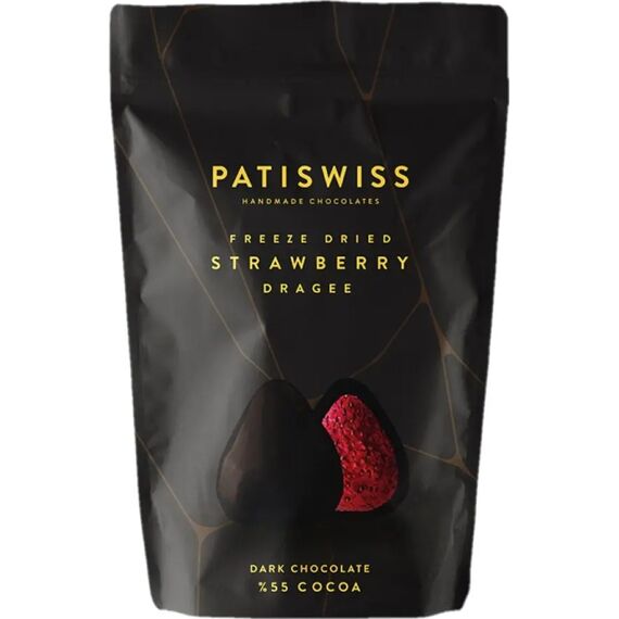Capsuni deshidratate cu ciocolata neagra PATISWISS