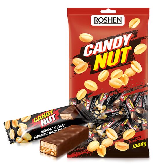 Bomboane Candy Nut Nuga caramela cu arahide, 1kg ROSHEN