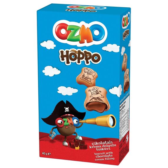 Biscuiti Hoppo crema d/ciocolata 40g OZMO