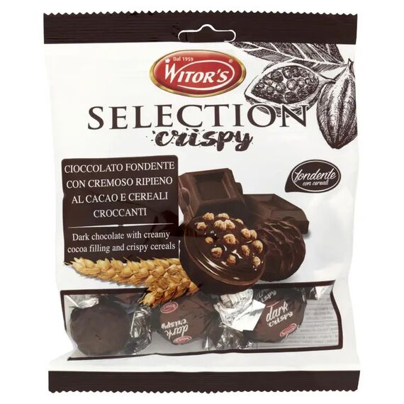 WITOR\'S Bomboane Dark cu umplutura de crema si fulgi 110g