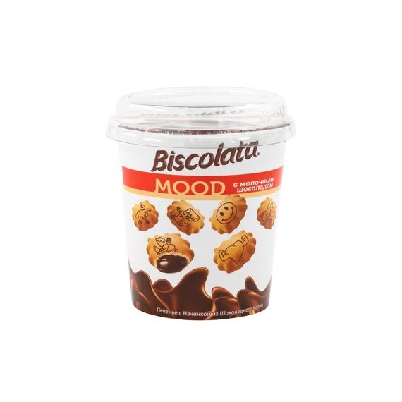 Biscuiți Mood cu cremă de ciocolată 115g BISCOLATA