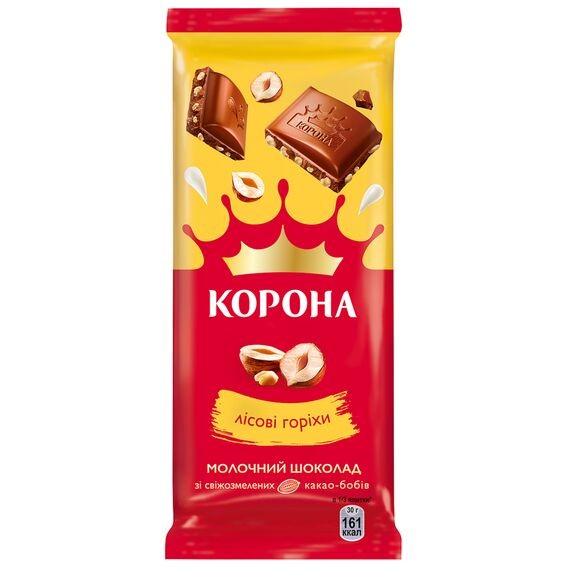 Ciocolata lapte si alune 85g KORONA