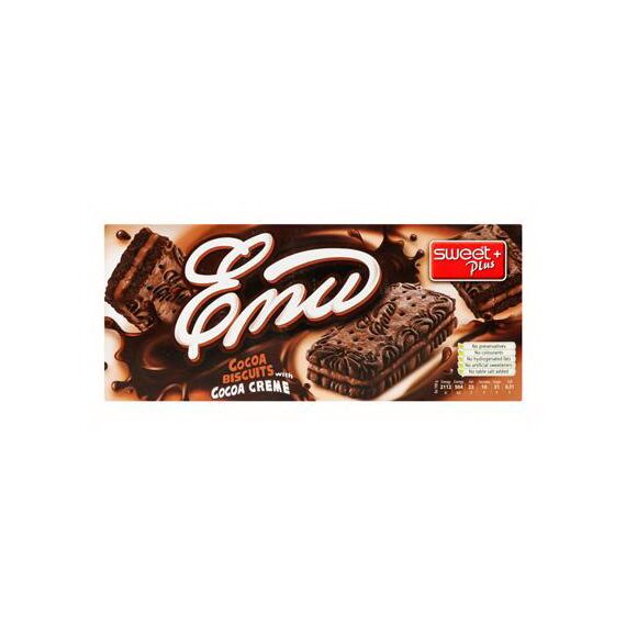 Biscuiti EMU cu crema cacao 160g SWEET PLUS