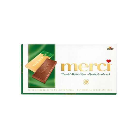 Ciocolata cu alune de padure si migdale 100g MERCI