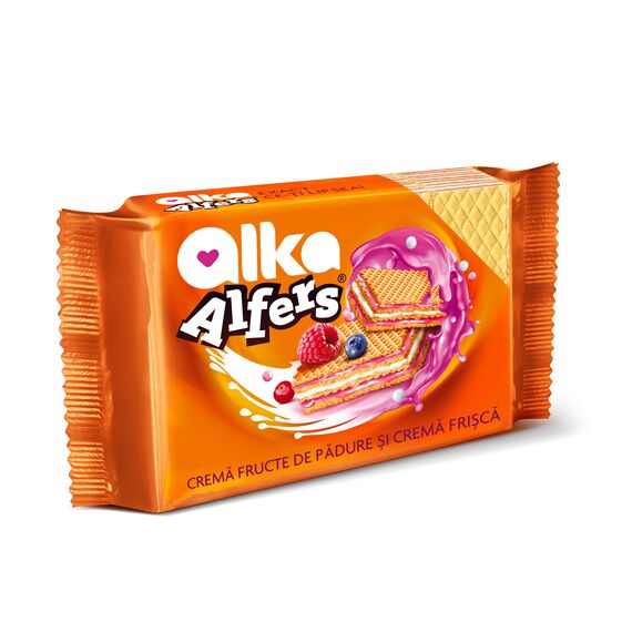 ALFERS Napolitane crema fructe padure si frisca 170g ALKA
