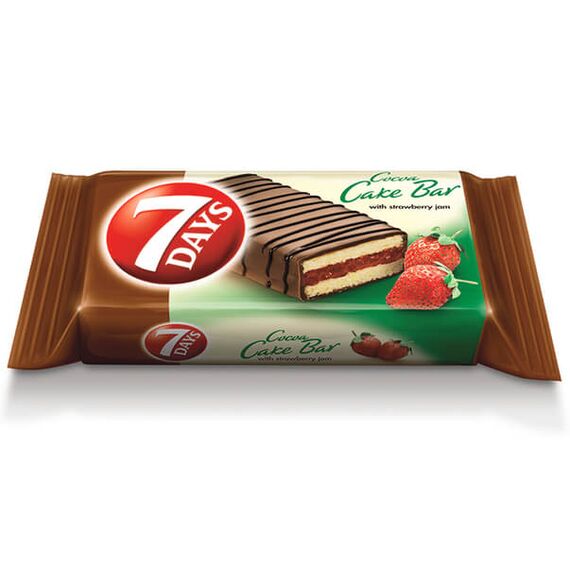 Cake Bar Strawberry glazurata 32g 7DAYS