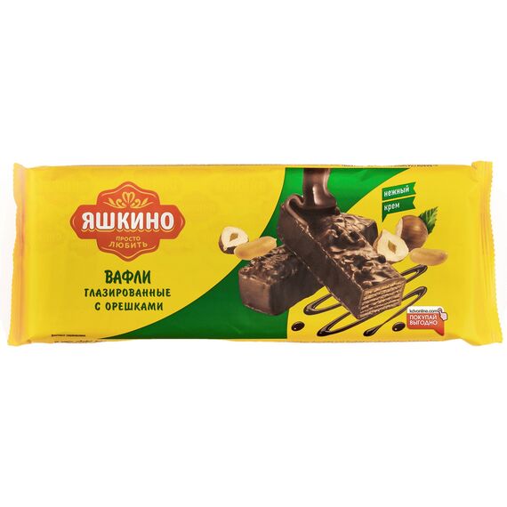 Napolitane glazur. cu nucusoare 200g ЯШКИНО