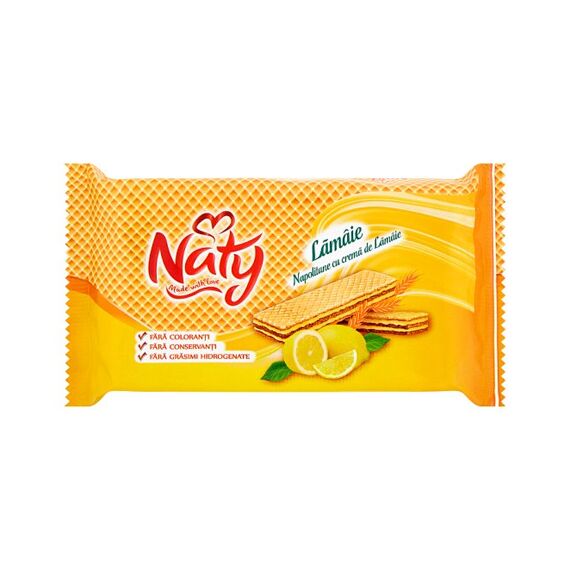 Napolitane cu crema de lamaie 160g NATY