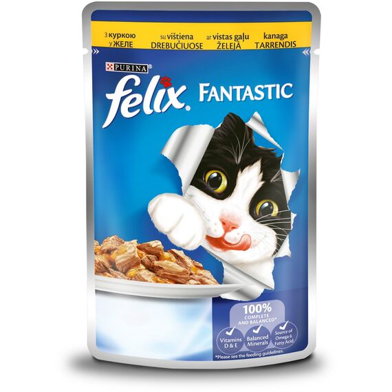 Hrana р/pisici pui 100g Felix