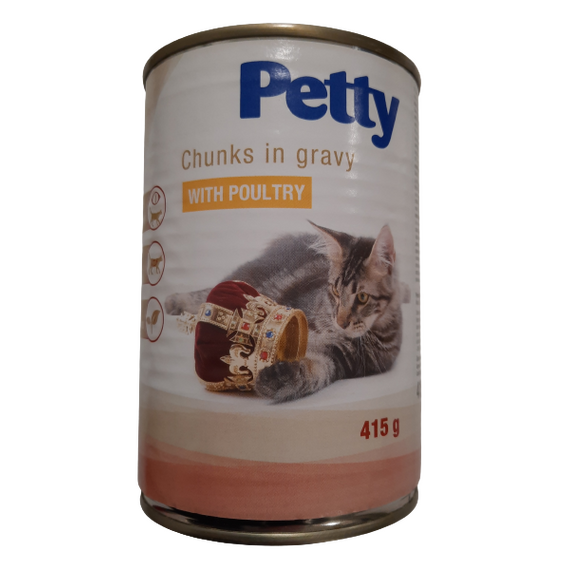 Влажный корм д/кошек Цыпленок 415г PETTY
