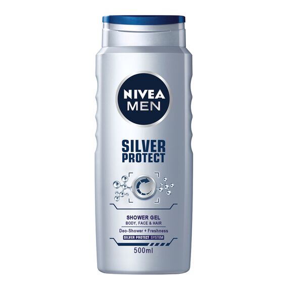 Men Gel d/dus Silver Protect 500ml NIVEA