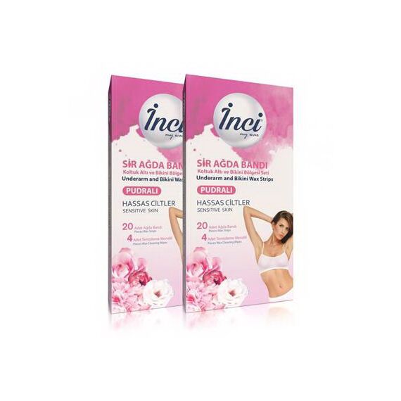 Benzi cu ceara p/u epilare bikini si sub brat  20buc Powdered INCI
