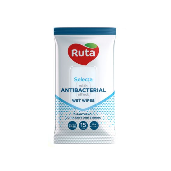 Servetele umede Selecta Antibacter 15buc RUTA